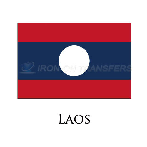 Laos flag Iron-on Stickers (Heat Transfers)NO.1909